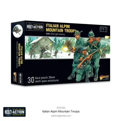 Figurine bolt action alpini mountain troops plastic box set